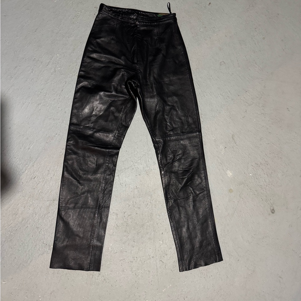 Vintage Colours by Alexander Julian Soft Leather Pants Size 4 From The 90s